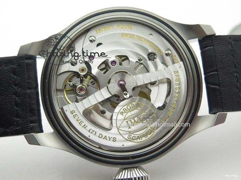 MIROTIME 0207 Timeless Big Pilot Real PR IW500901 ZF 1:1 Best Edition On Black Leather Strap A 7340